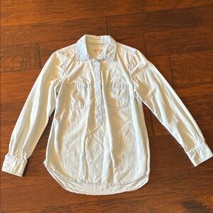 Light Blue denim 100% cotton Button-Up Shirt